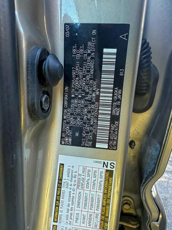 2007 TOYOTA 4RUNNER SR5 photo 10