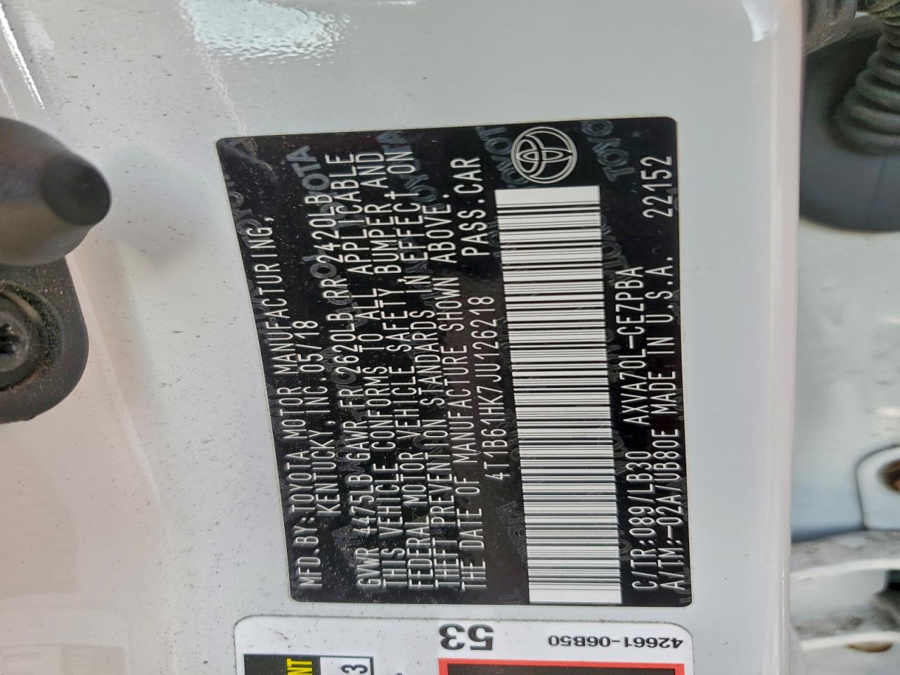 2018 TOYOTA CAMRY XSE photo 12