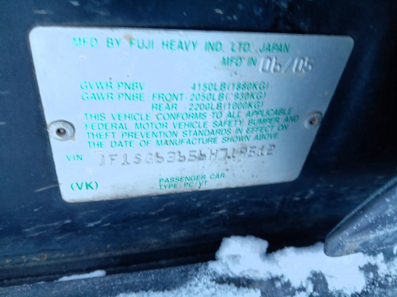 2006 SUBARU FORESTER 2.5X photo 12