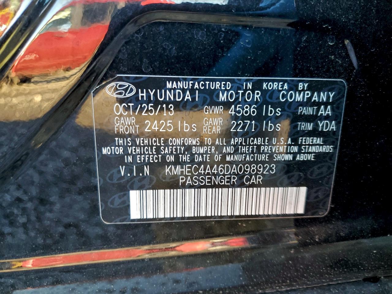 2013 HYUNDAI SONATA HYBRID photo 12