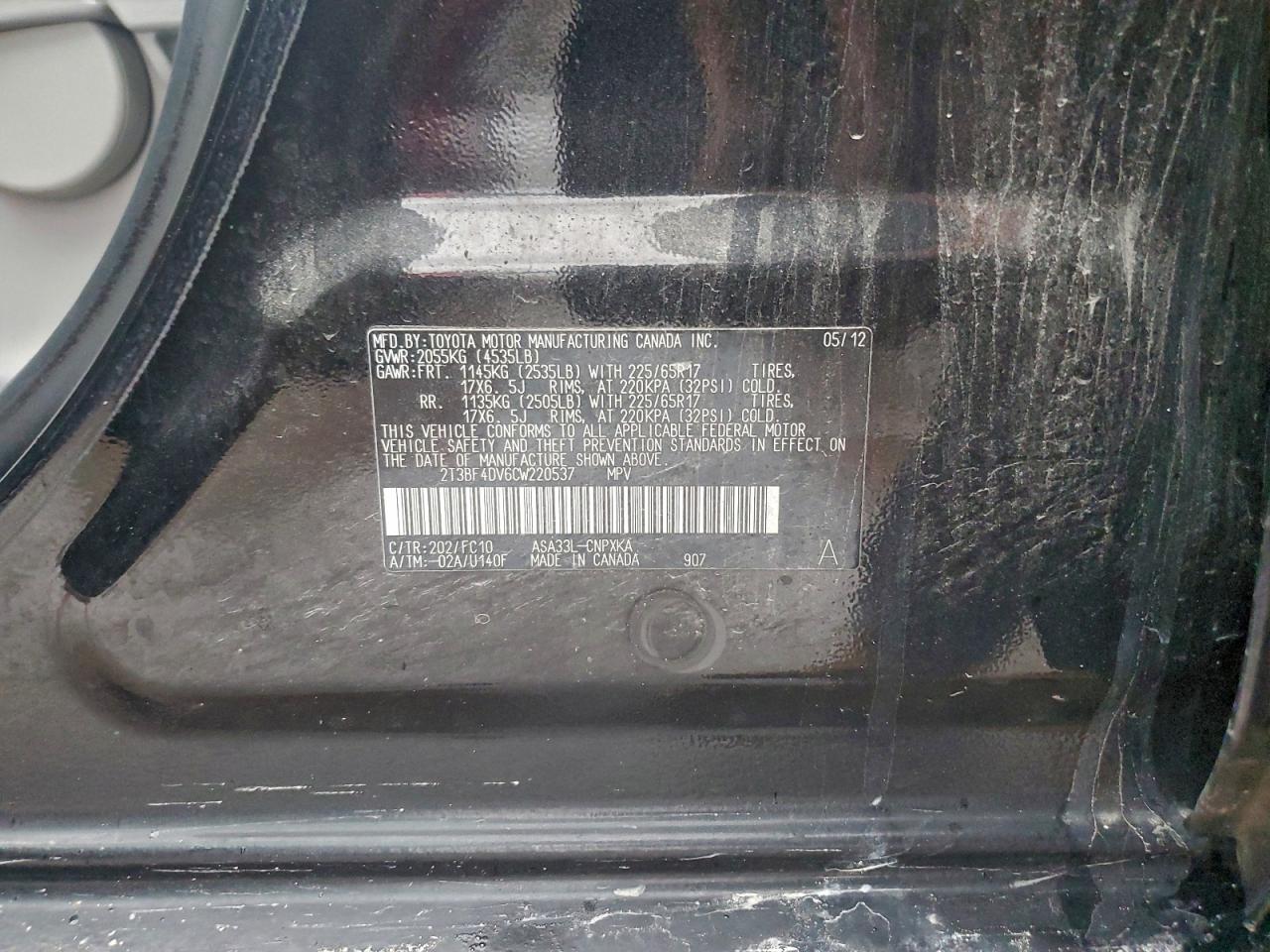 2012 TOYOTA RAV4 photo 12