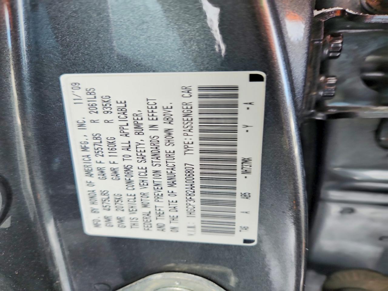 2010 HONDA ACCORD EXL photo 23