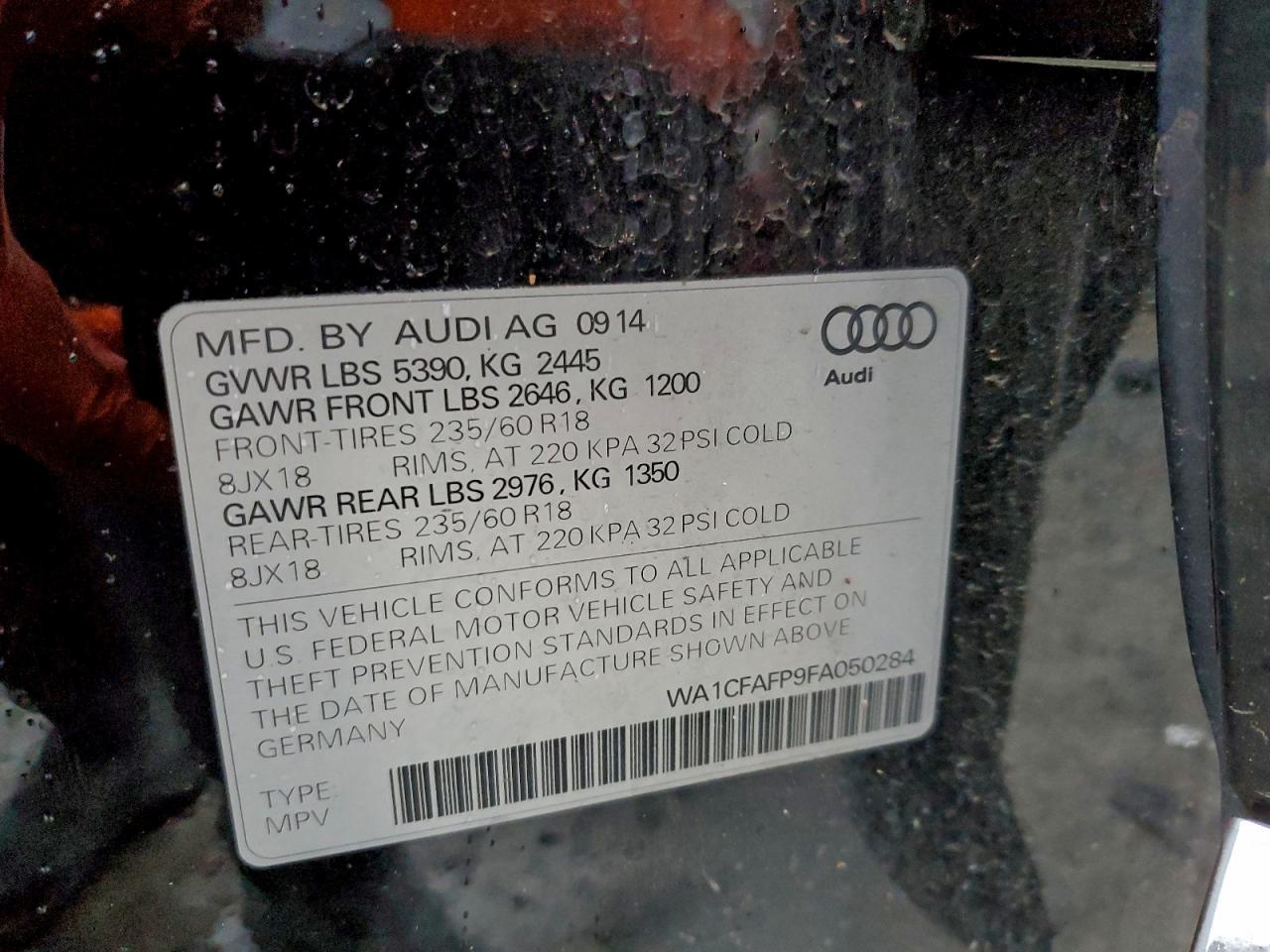 2015 AUDI Q5 PREMIUM photo 13