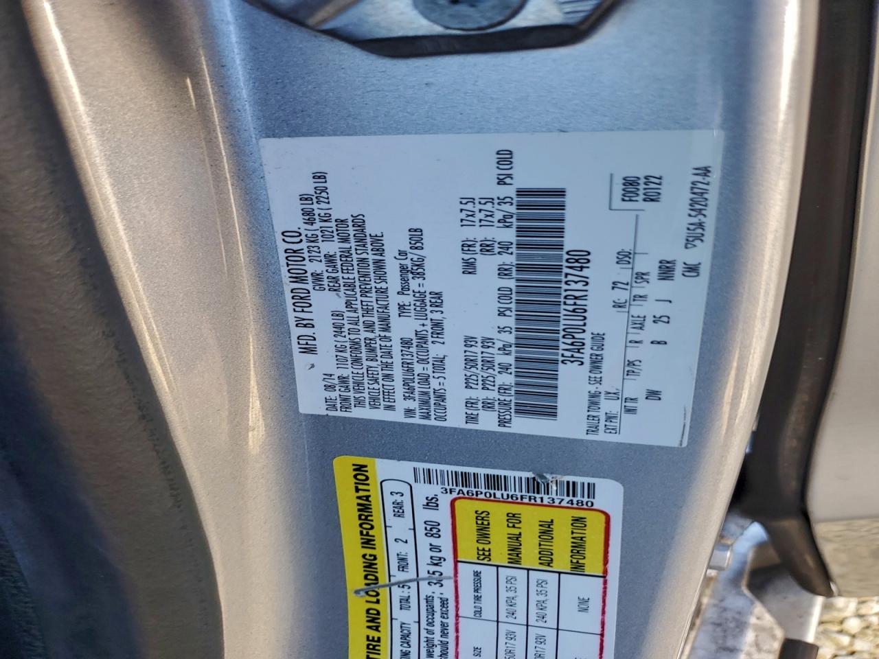 2015 FORD FUSION SE HYBRID photo 23