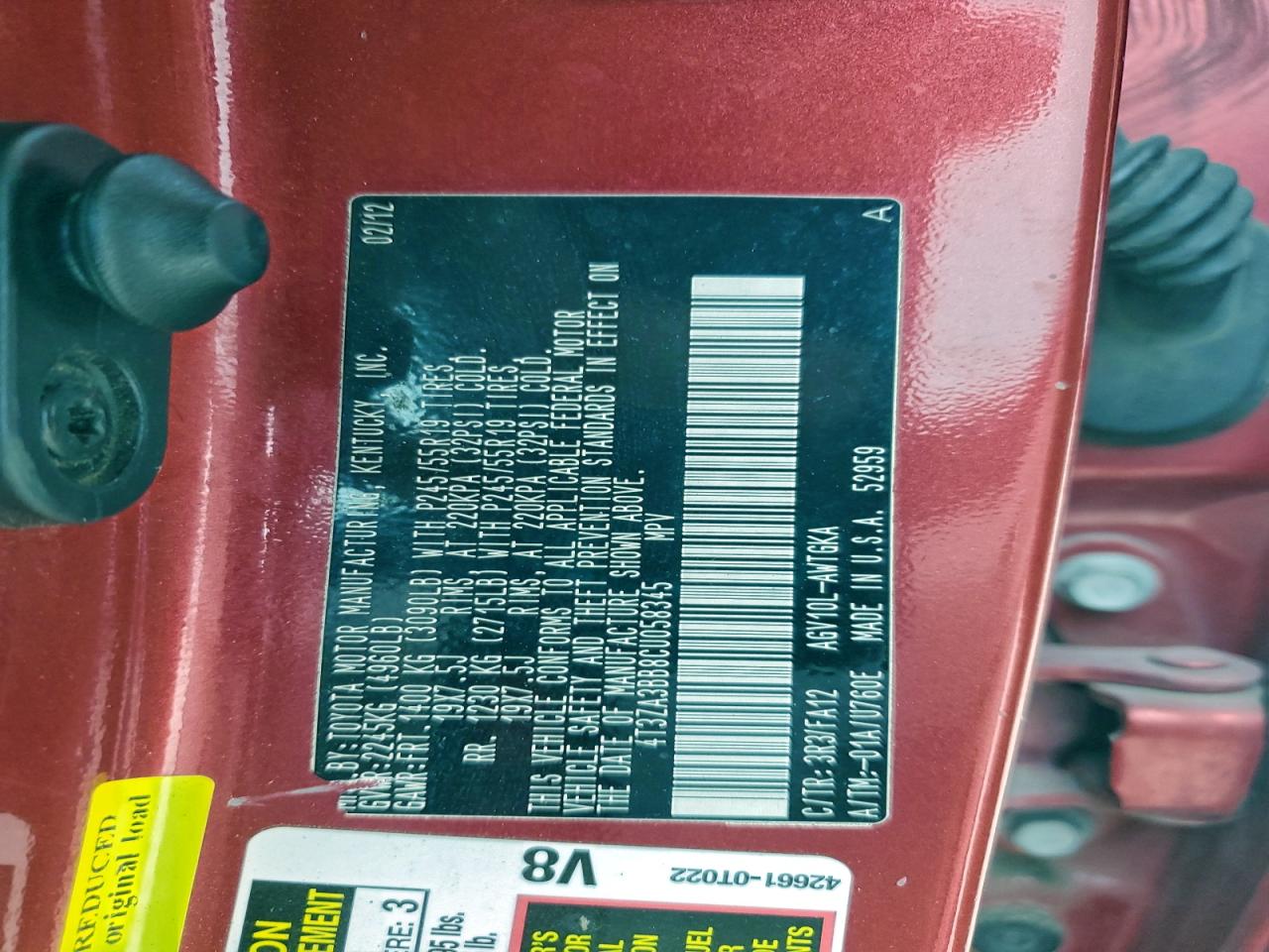 2012 TOYOTA VENZA LE photo 25
