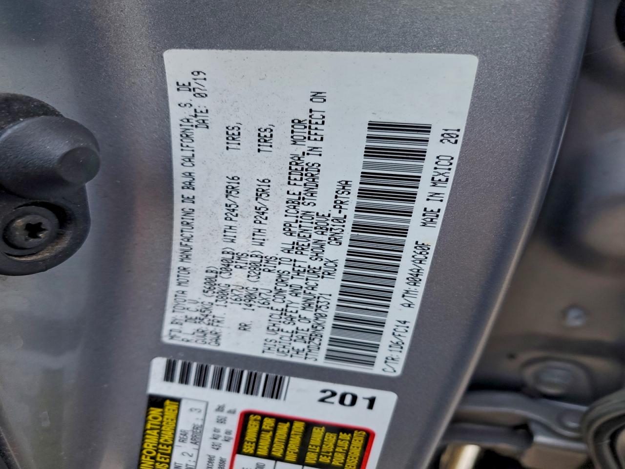 2019 TOYOTA TACOMA DOUBLE CAB photo 12