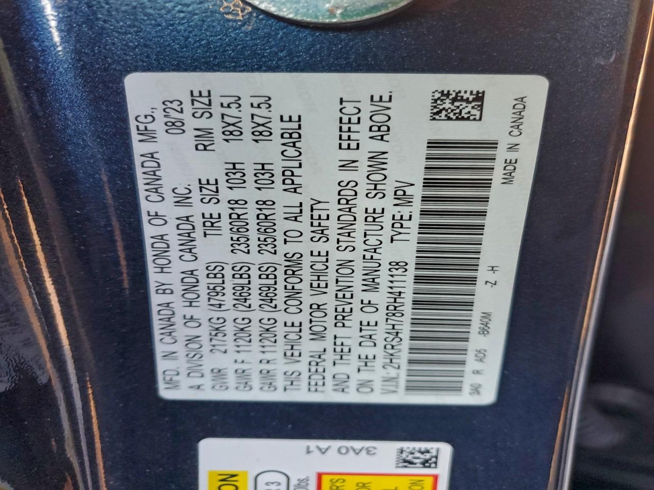 2024 HONDA CR-V EXL photo 13