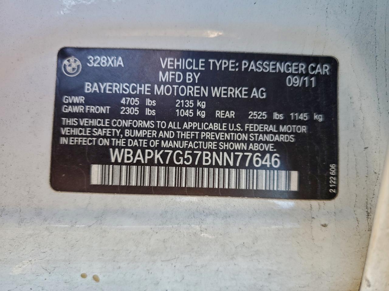 2011 BMW 328 XI photo 12