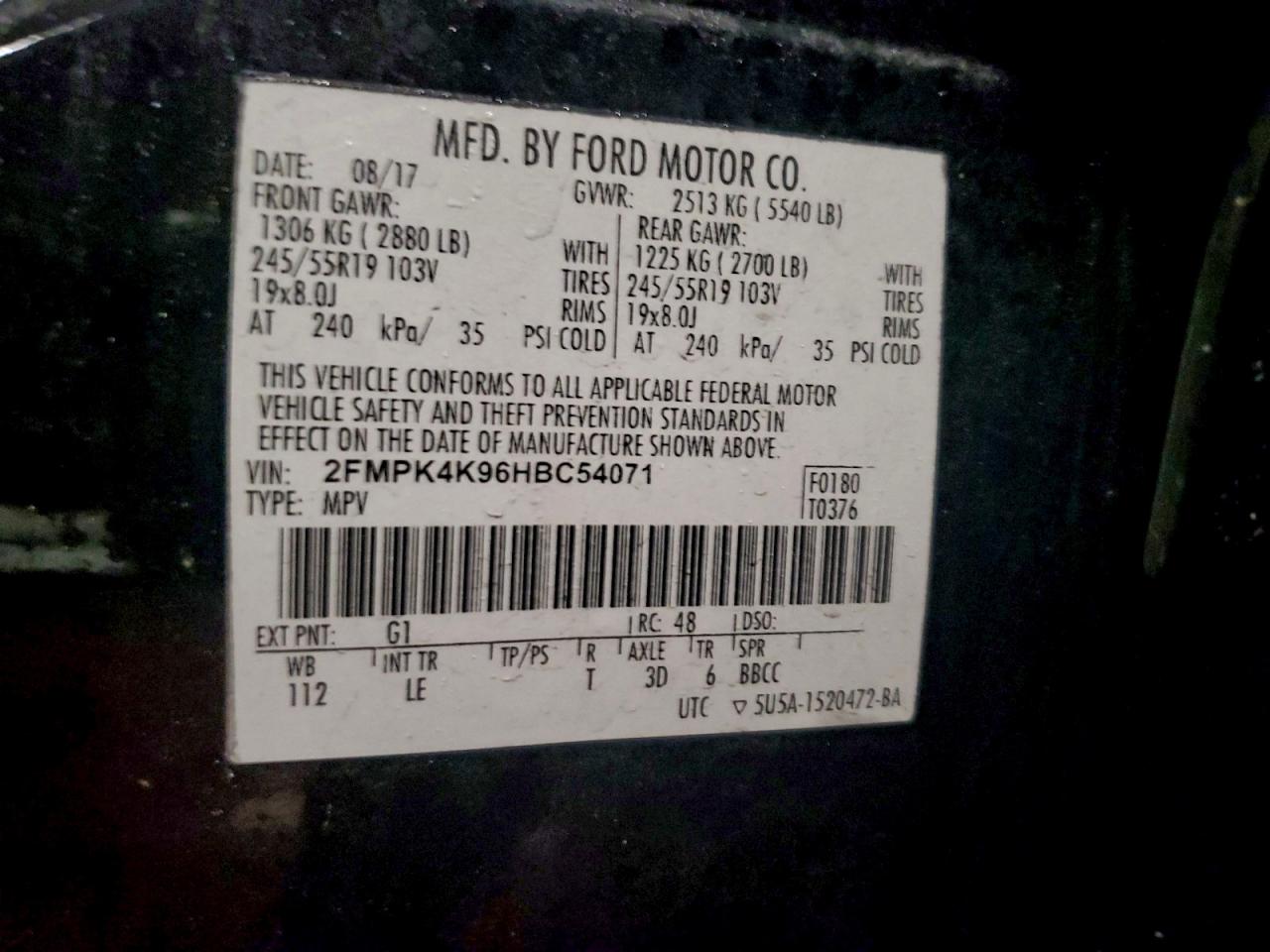 2017 FORD EDGE TITANIUM photo 14