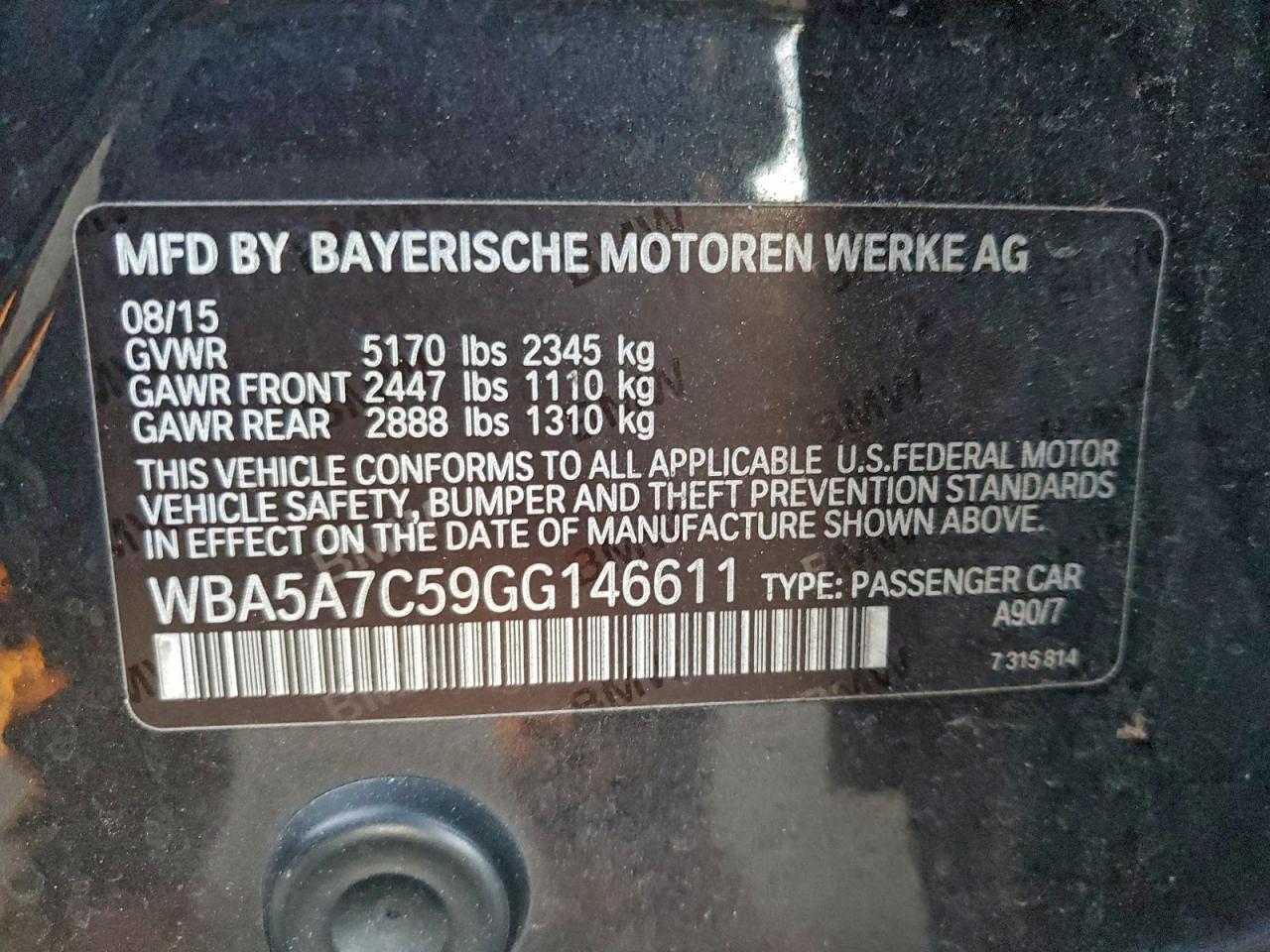 2016 BMW 528 XI photo 12
