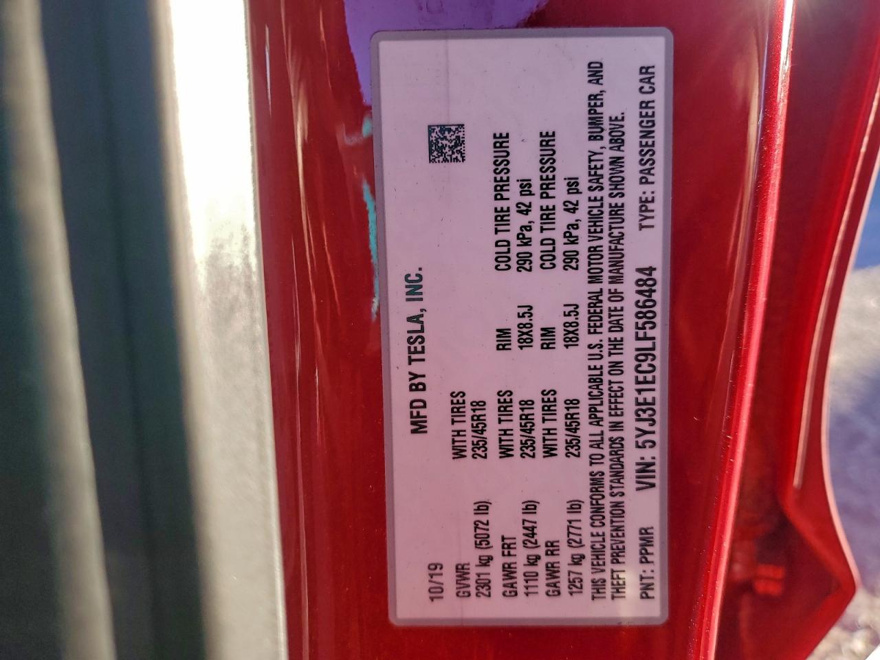 2020 TESLA MODEL 3 photo 12