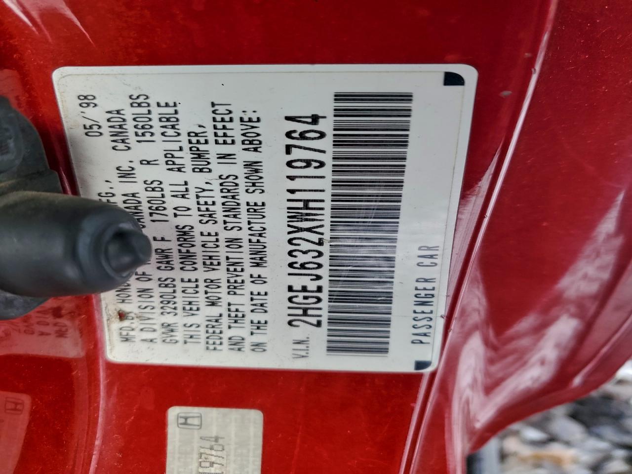 1998 HONDA CIVIC CX photo 13