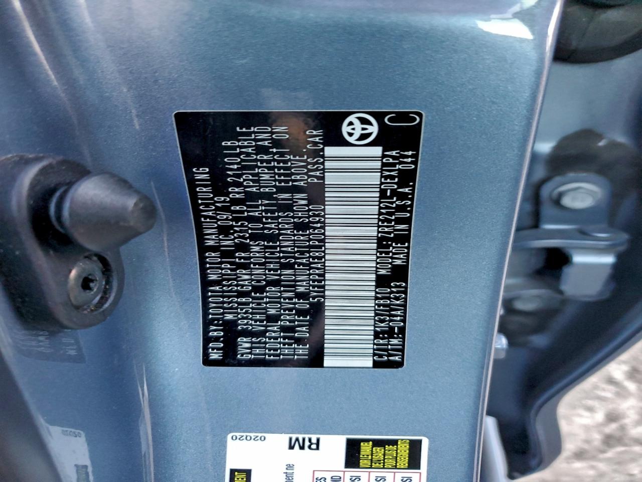 2020 TOYOTA COROLLA LE photo 12