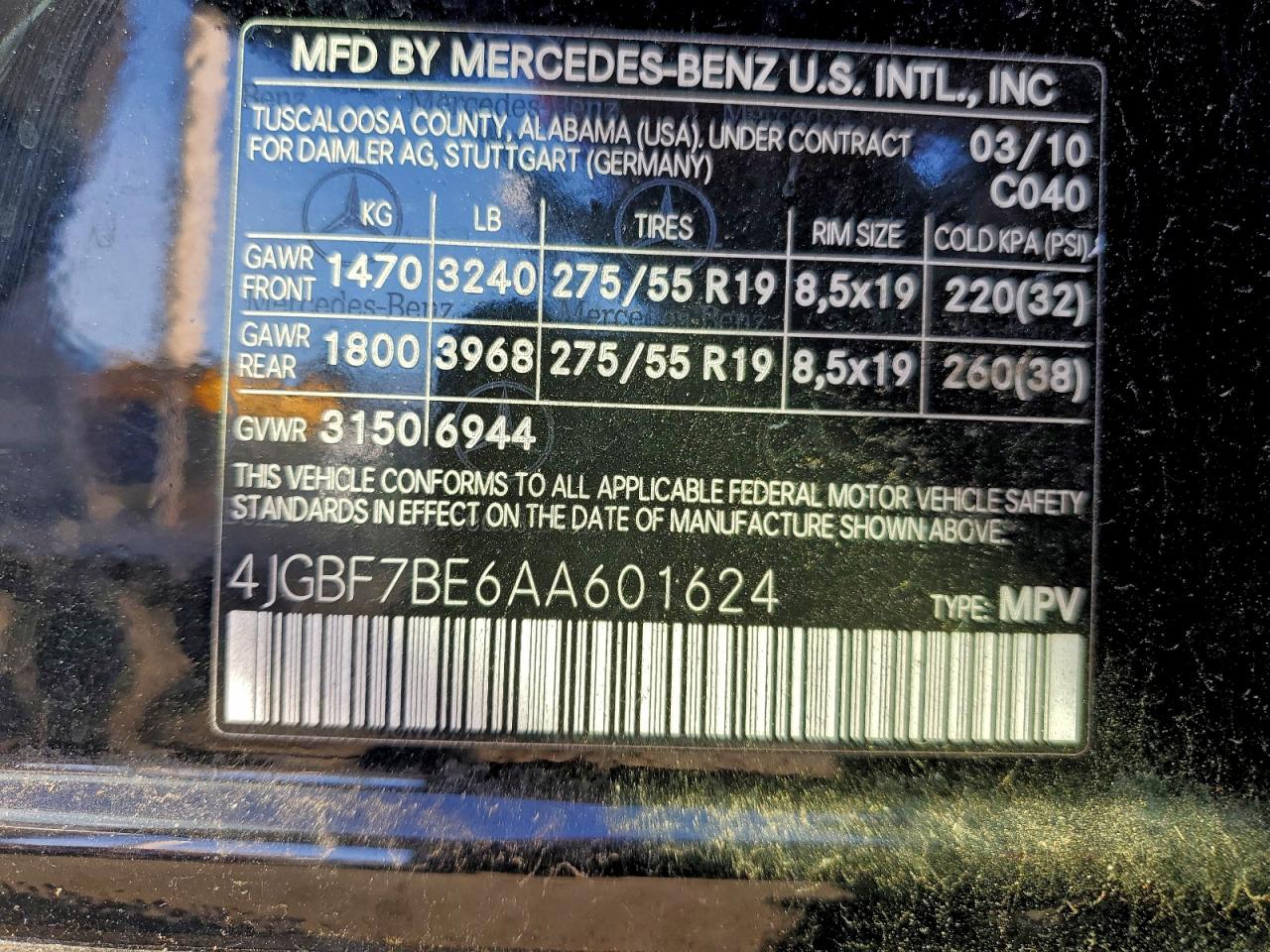 2010 MERCEDES-BENZ GL 450 4MATIC photo 13