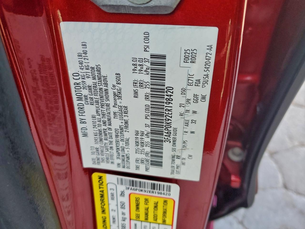 2014 FORD FUSION TITANIUM photo 12