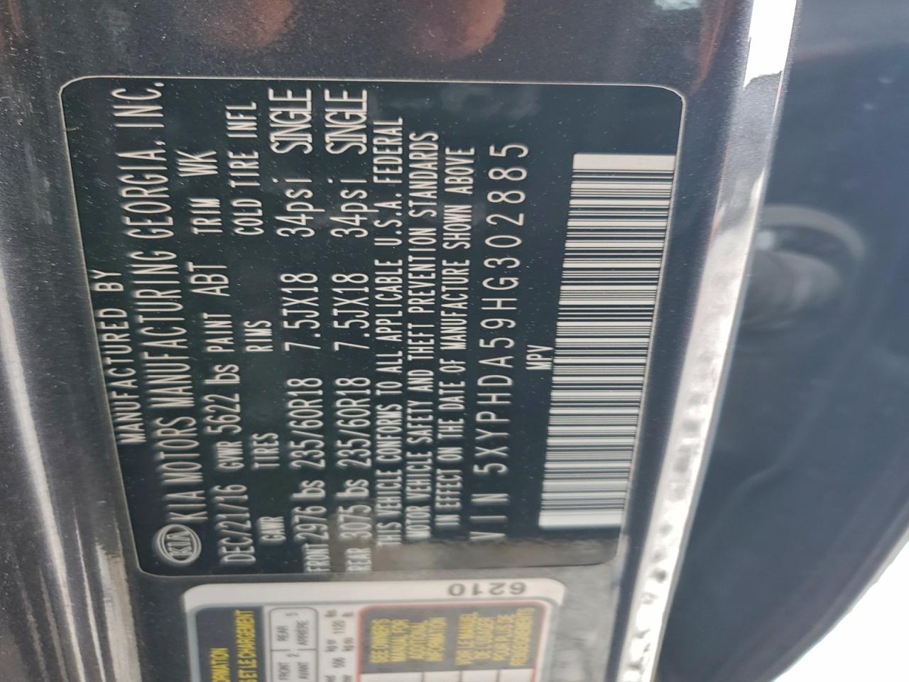 2017 KIA SORENTO EX photo 13