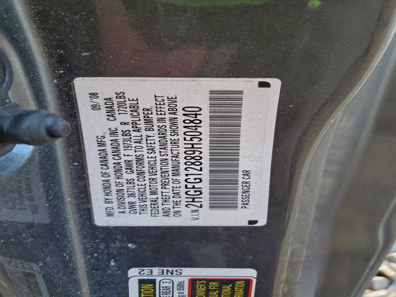 2009 HONDA CIVIC EX photo 13