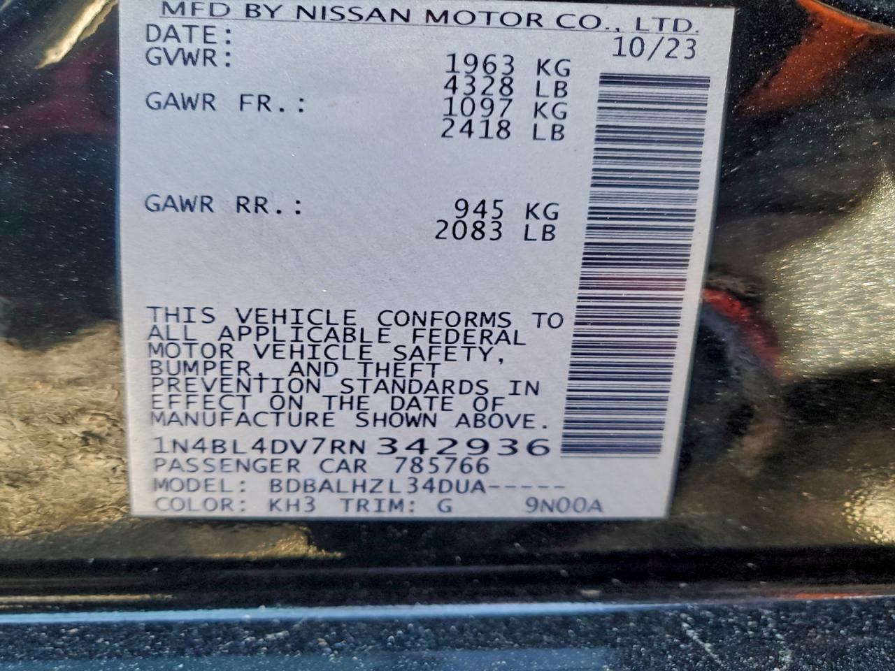 2024 NISSAN ALTIMA SV photo 13