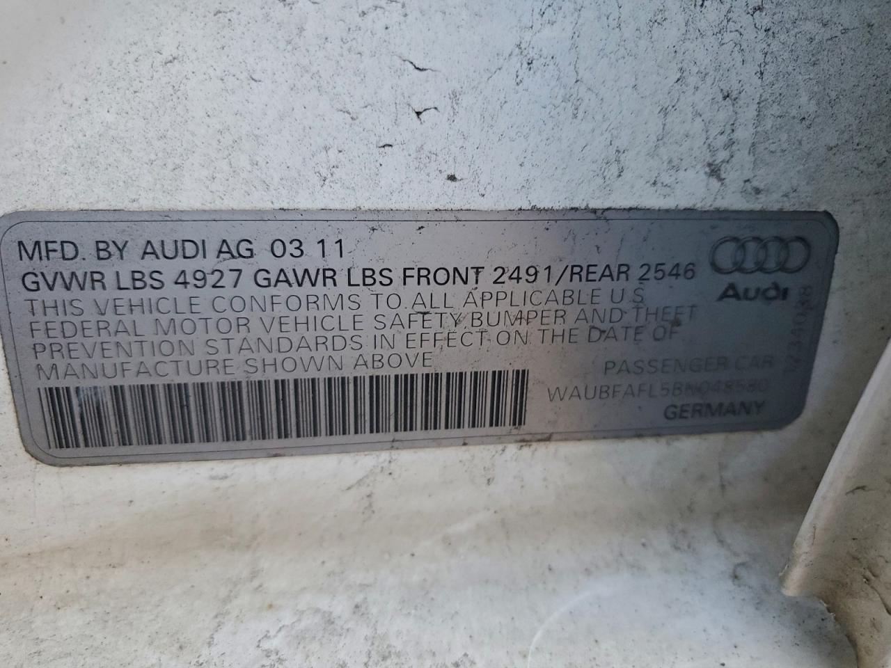2011 AUDI A4 PREMIUM photo 12