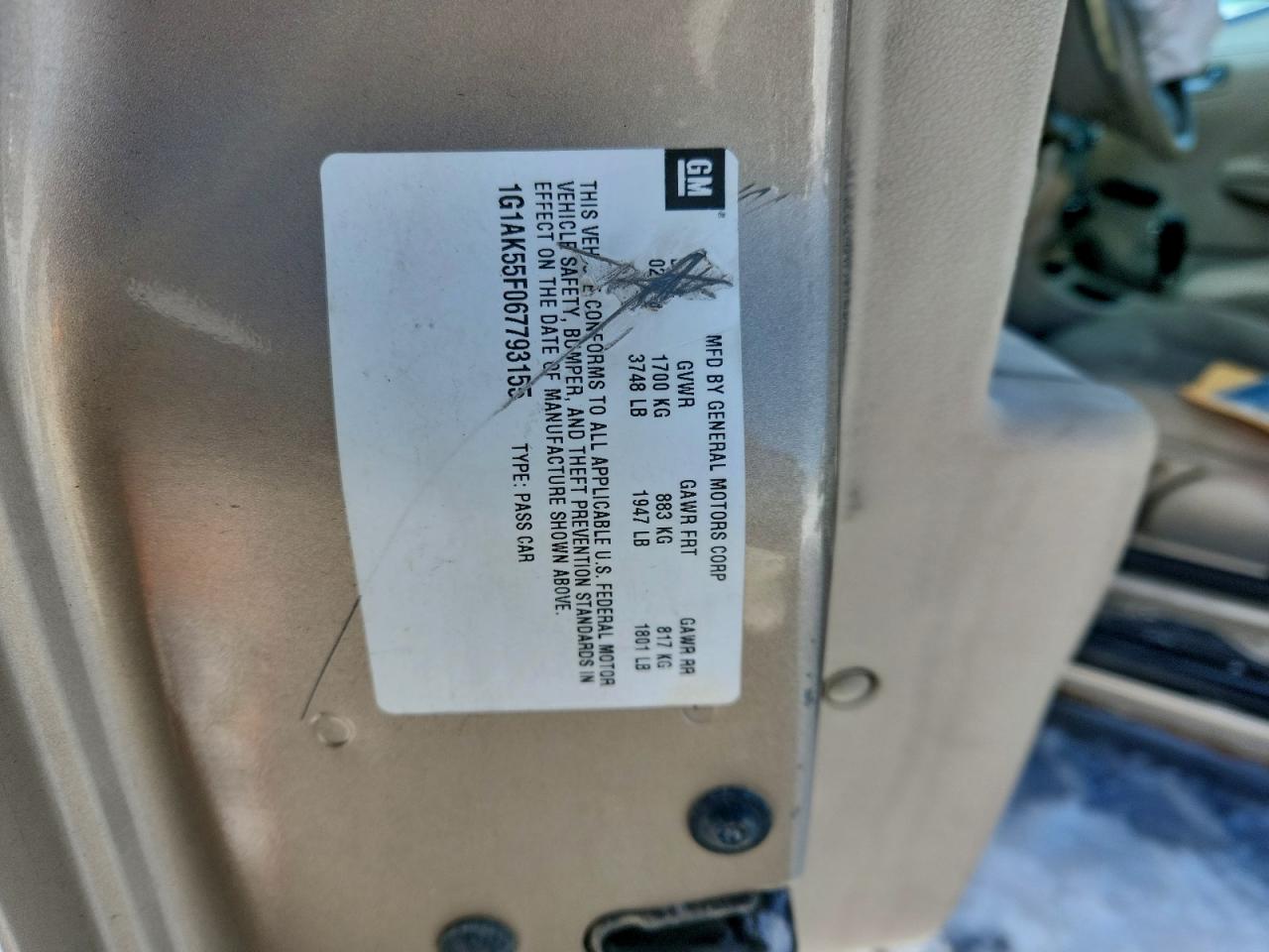 2006 CHEVROLET COBALT LS photo 12