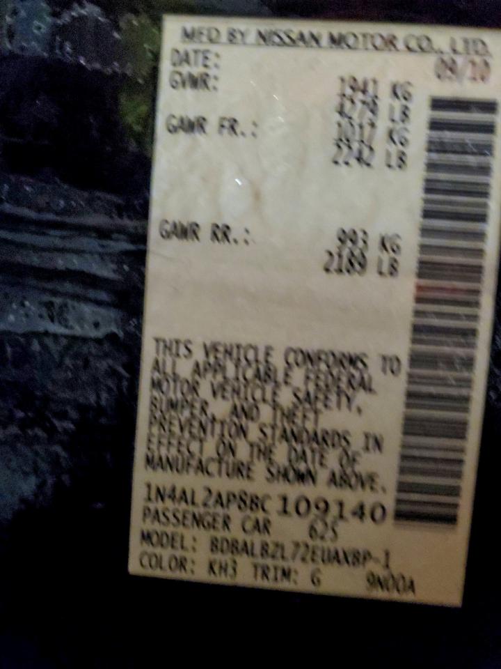 2011 NISSAN ALTIMA BASE photo 12
