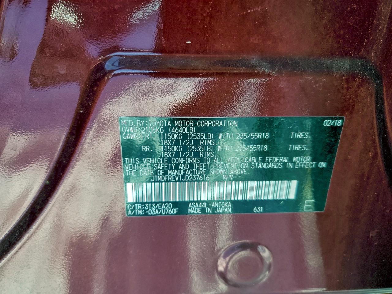 2018 TOYOTA RAV4 LIMITED photo 13