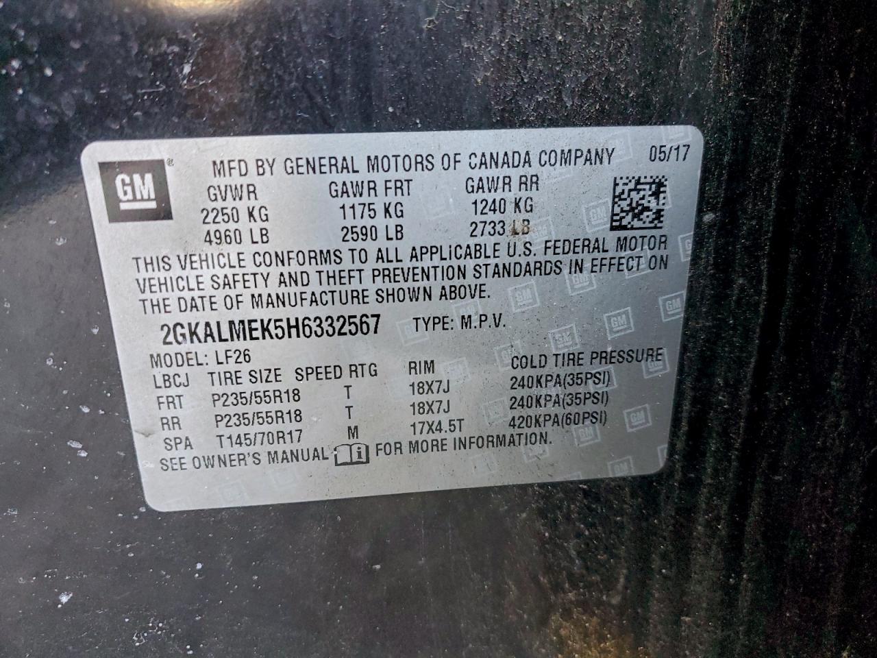 2017 GMC TERRAIN SLE photo 13