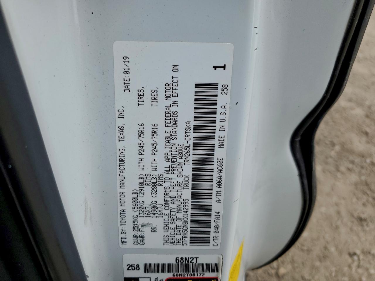 2019 TOYOTA TACOMA ACCESS CAB photo 12