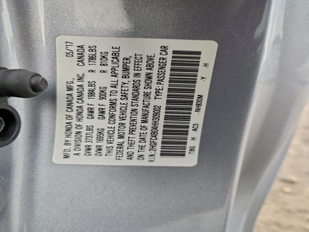 2017 HONDA CIVIC LX photo 12