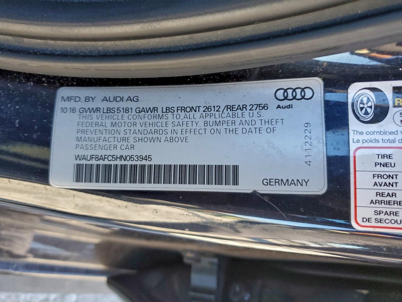 2017 AUDI A6 PREMIUM photo 12