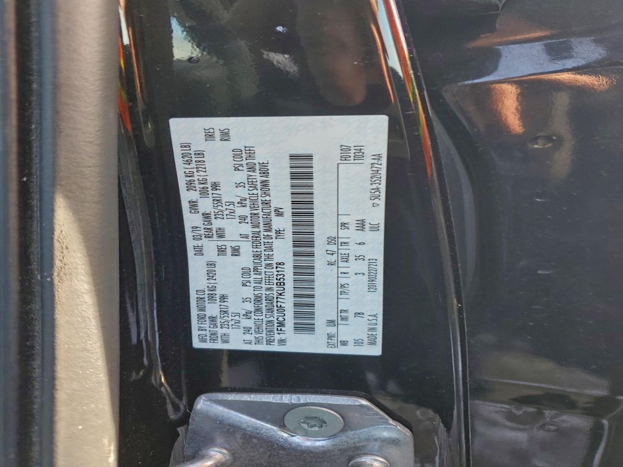 2019 FORD ESCAPE S photo 25