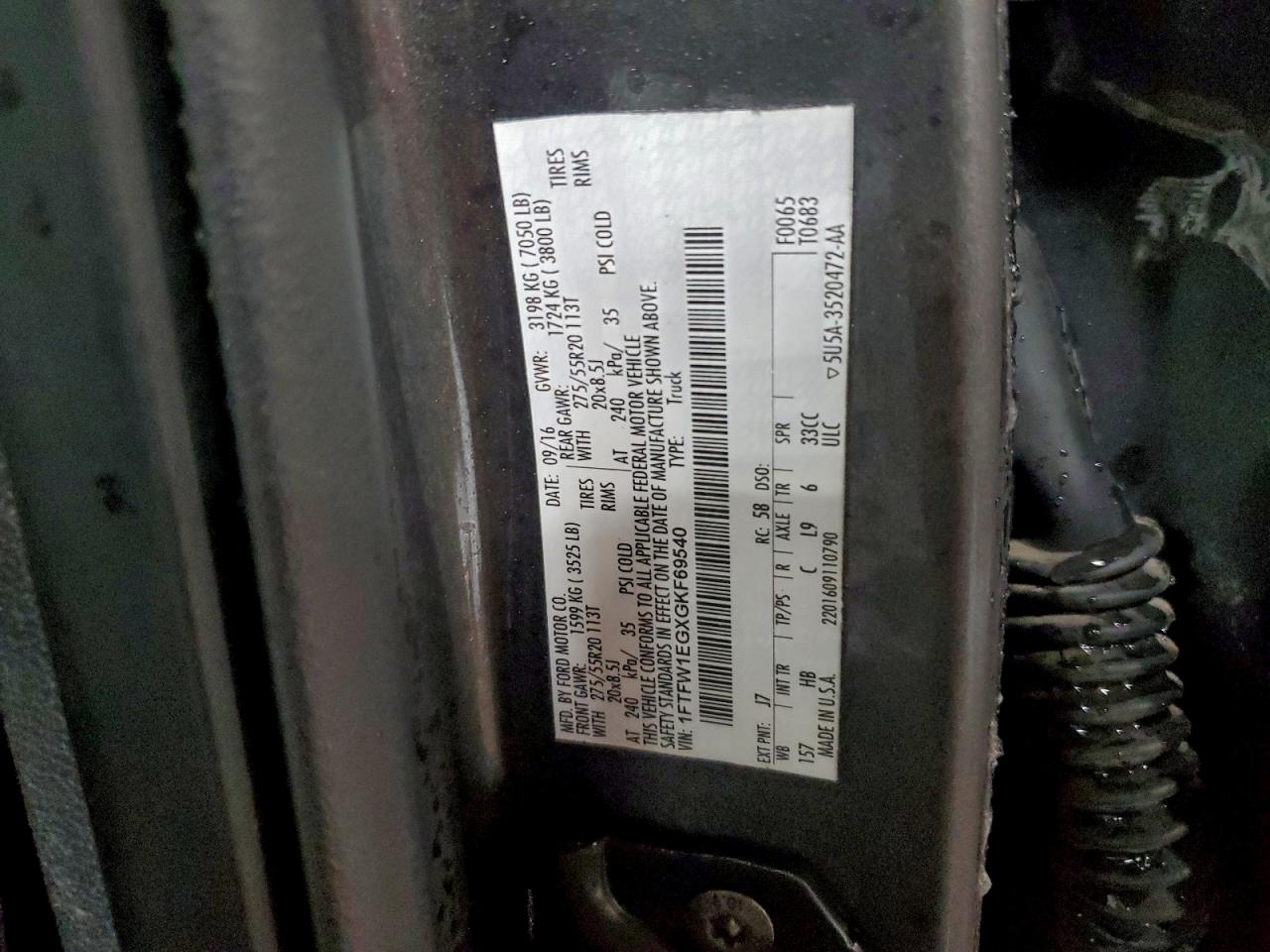 2016 FORD F150 SUPERCREW photo 12