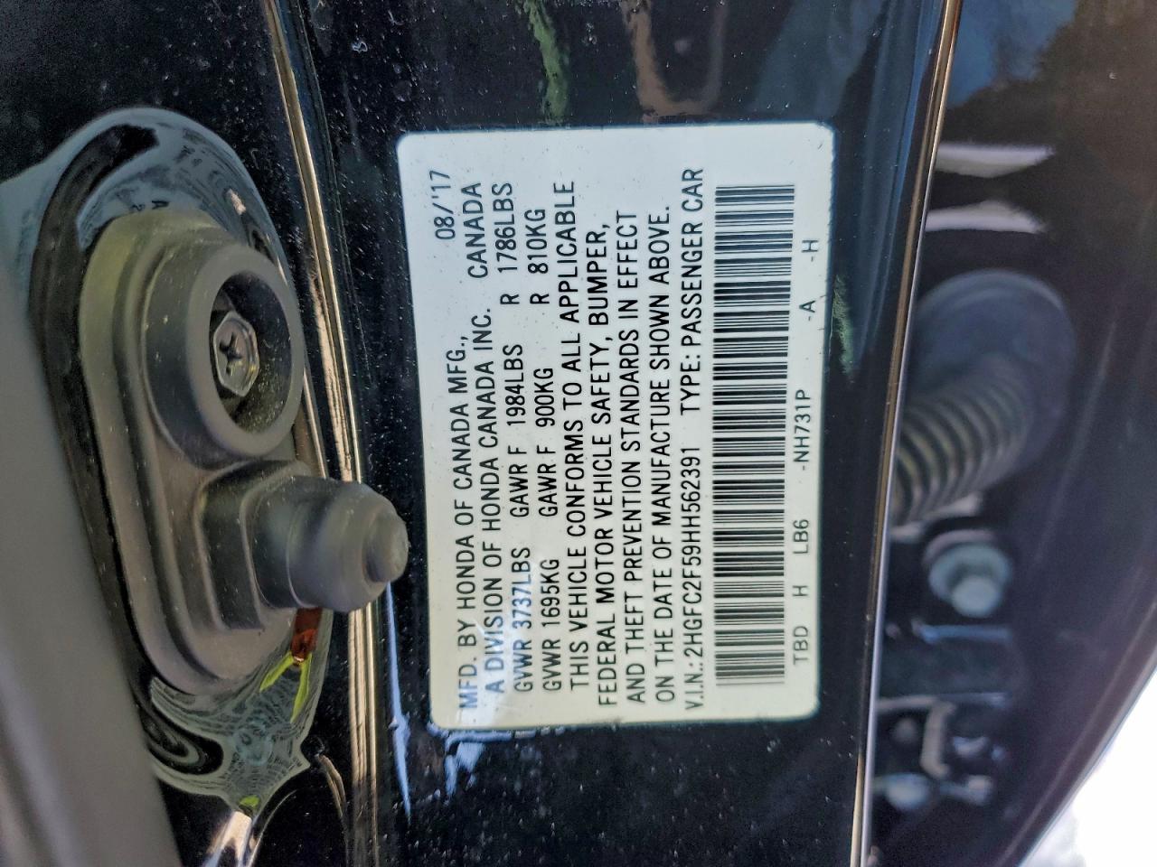 2017 HONDA CIVIC LX photo 12