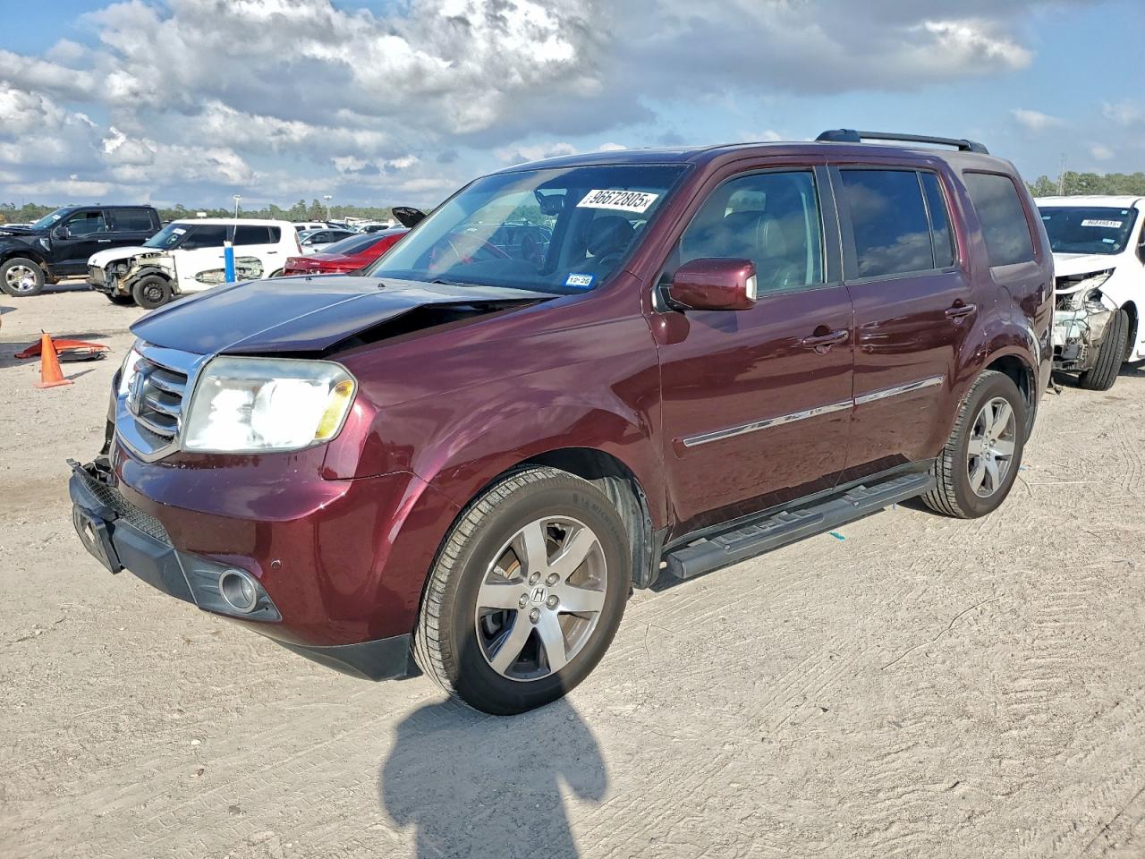 2013 HONDA PILOT TOURING — FRONT END damage — photo 1