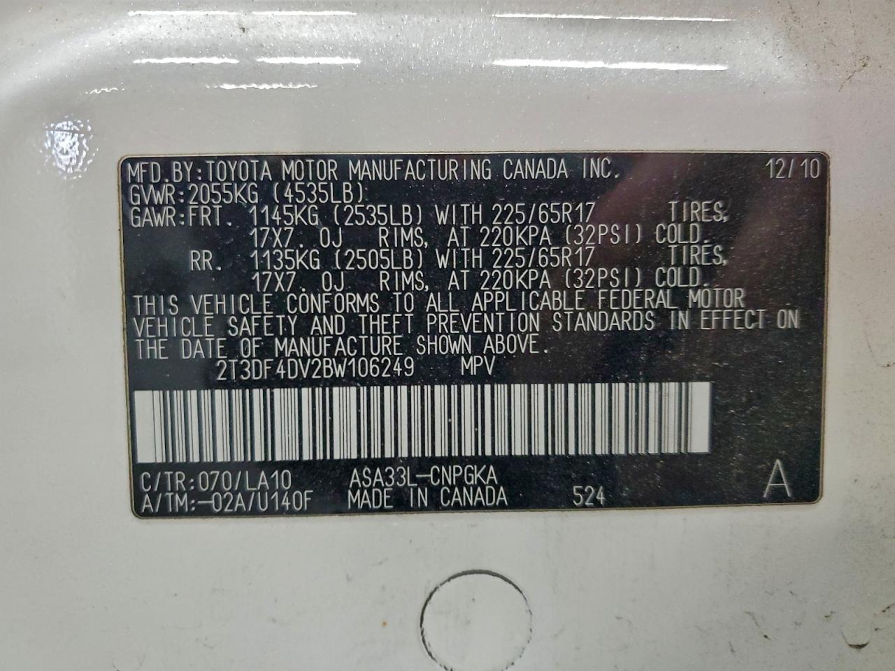 2011 TOYOTA RAV4 LIMITED photo 13