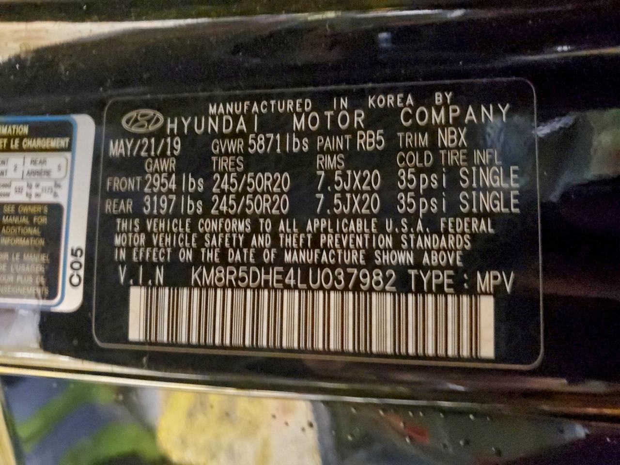 2020 HYUNDAI PALISADE LIMITED photo 13