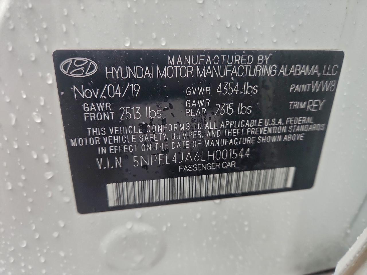 2020 HYUNDAI SONATA SEL photo 12