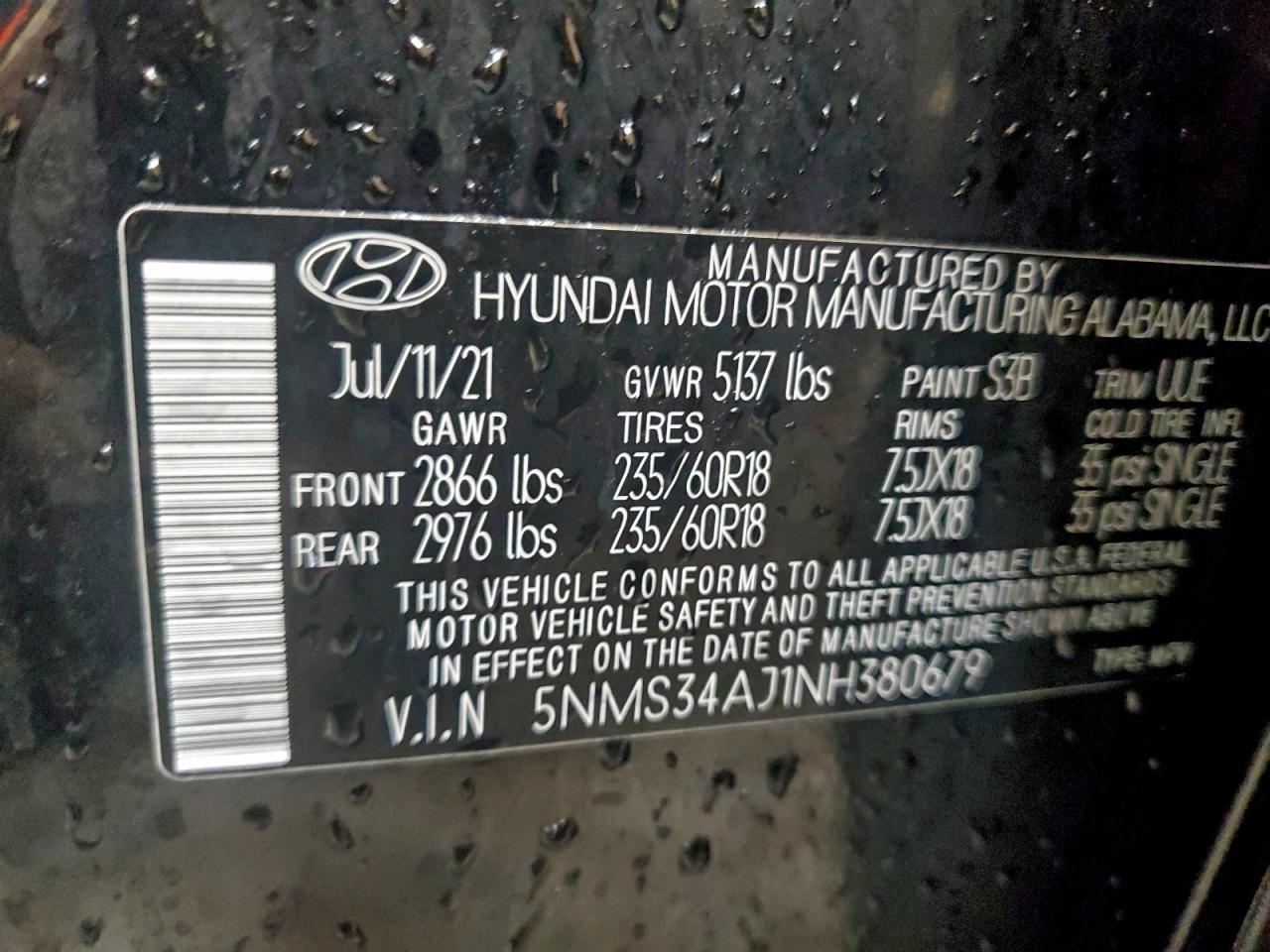 2022 HYUNDAI SANTA FE SEL photo 13