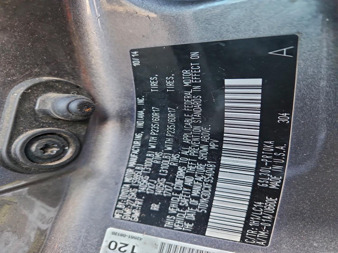 2015 TOYOTA SIENNA XLE photo 13