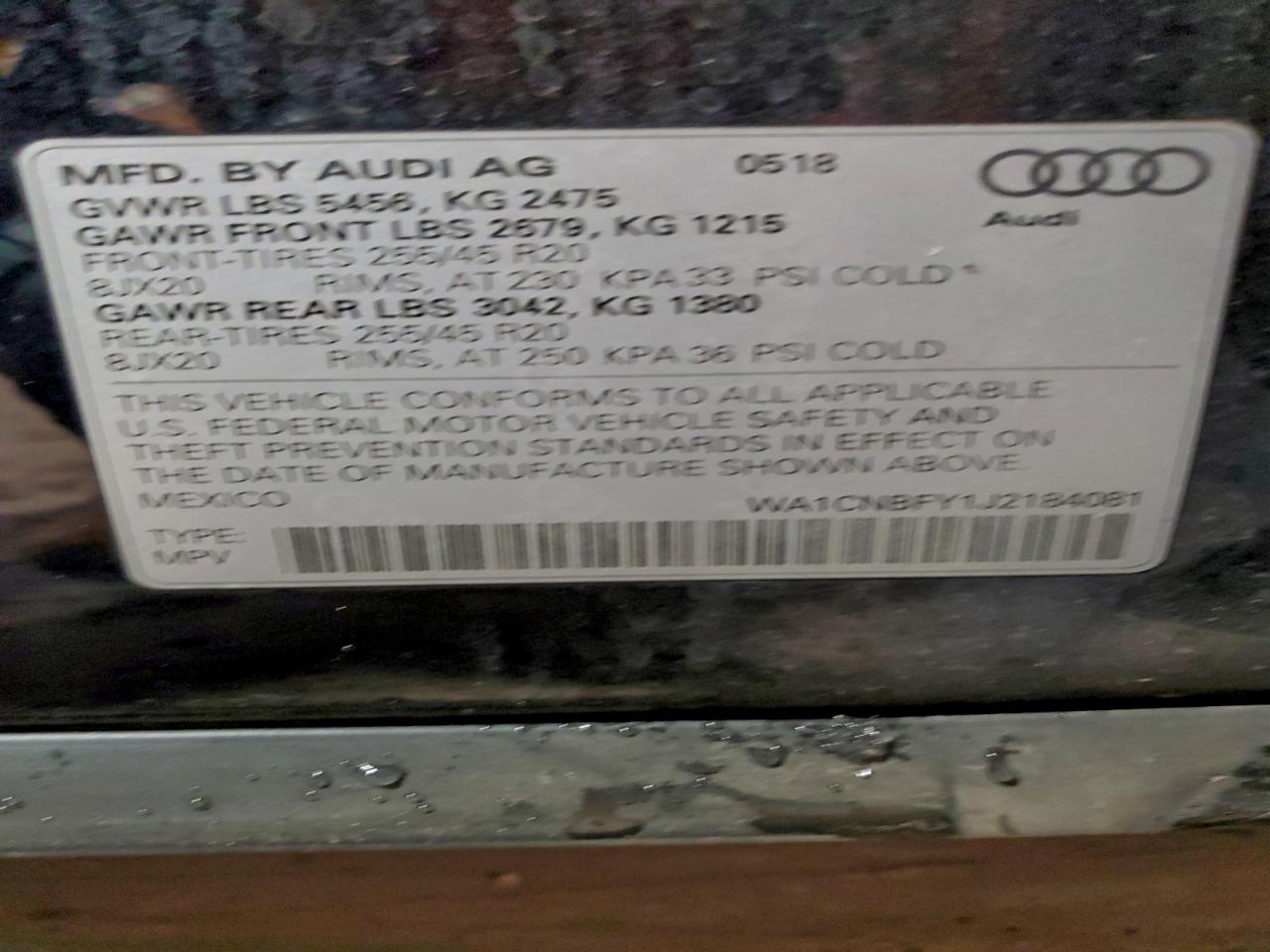 2018 AUDI Q5 PRESTIGE photo 14
