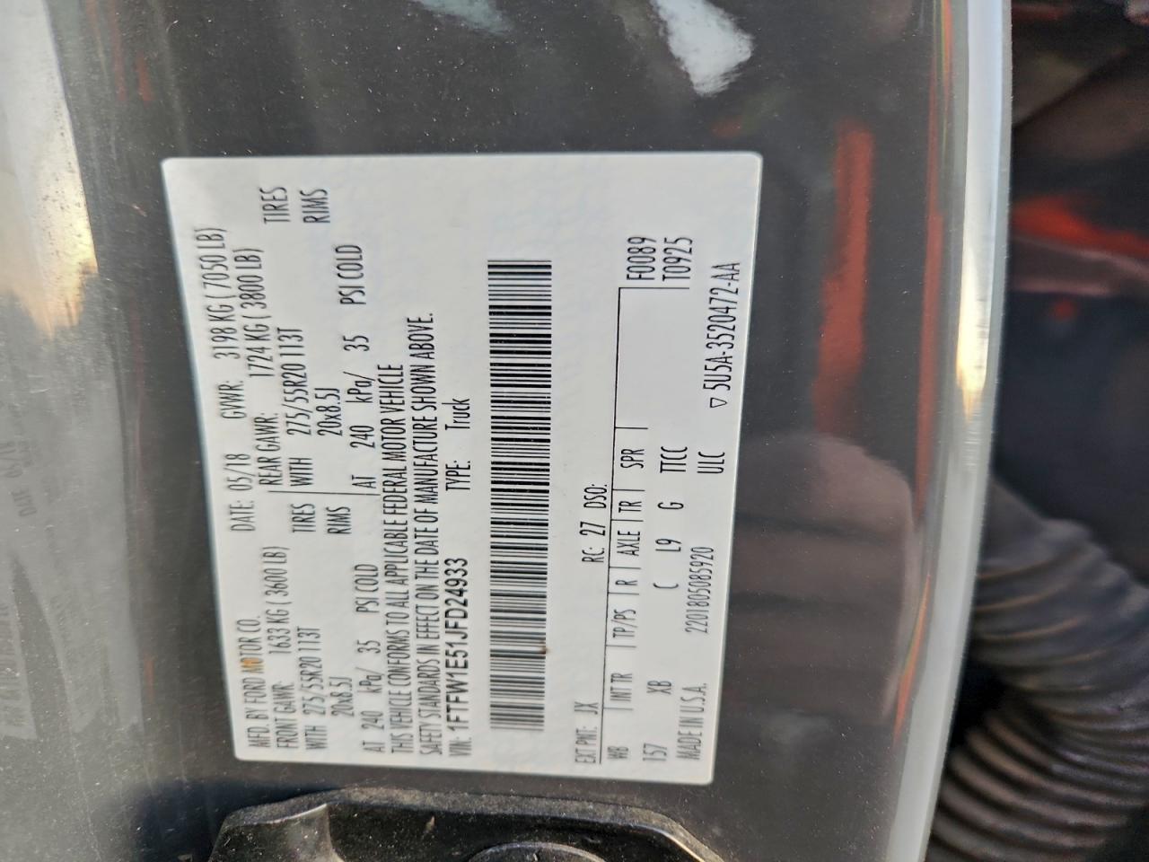 2018 FORD F150 SUPERCREW photo 12