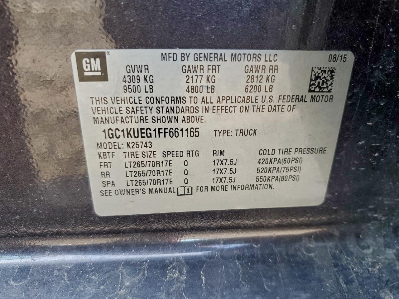 2015 CHEVROLET SILVERADO K2500 HEAVY DUTY photo 12