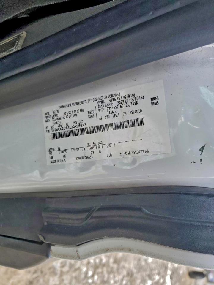 2020 FORD TRANSIT DELIVERY VAN photo 14