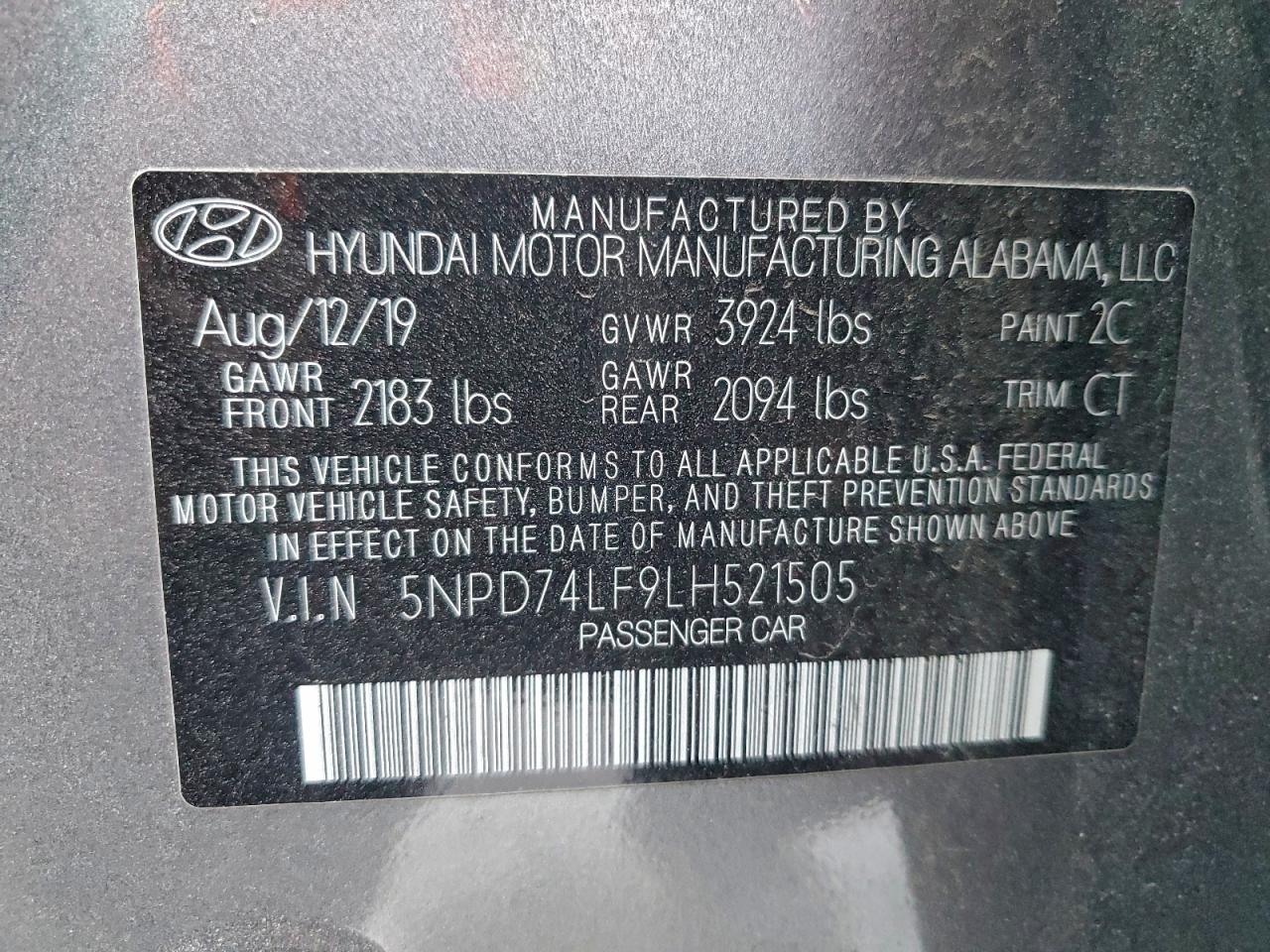 2020 HYUNDAI ELANTRA SE photo 12
