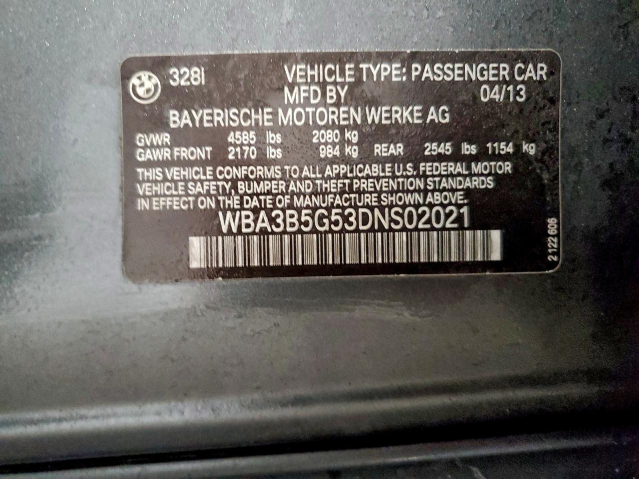 2013 BMW 328 XI SULEV photo 12