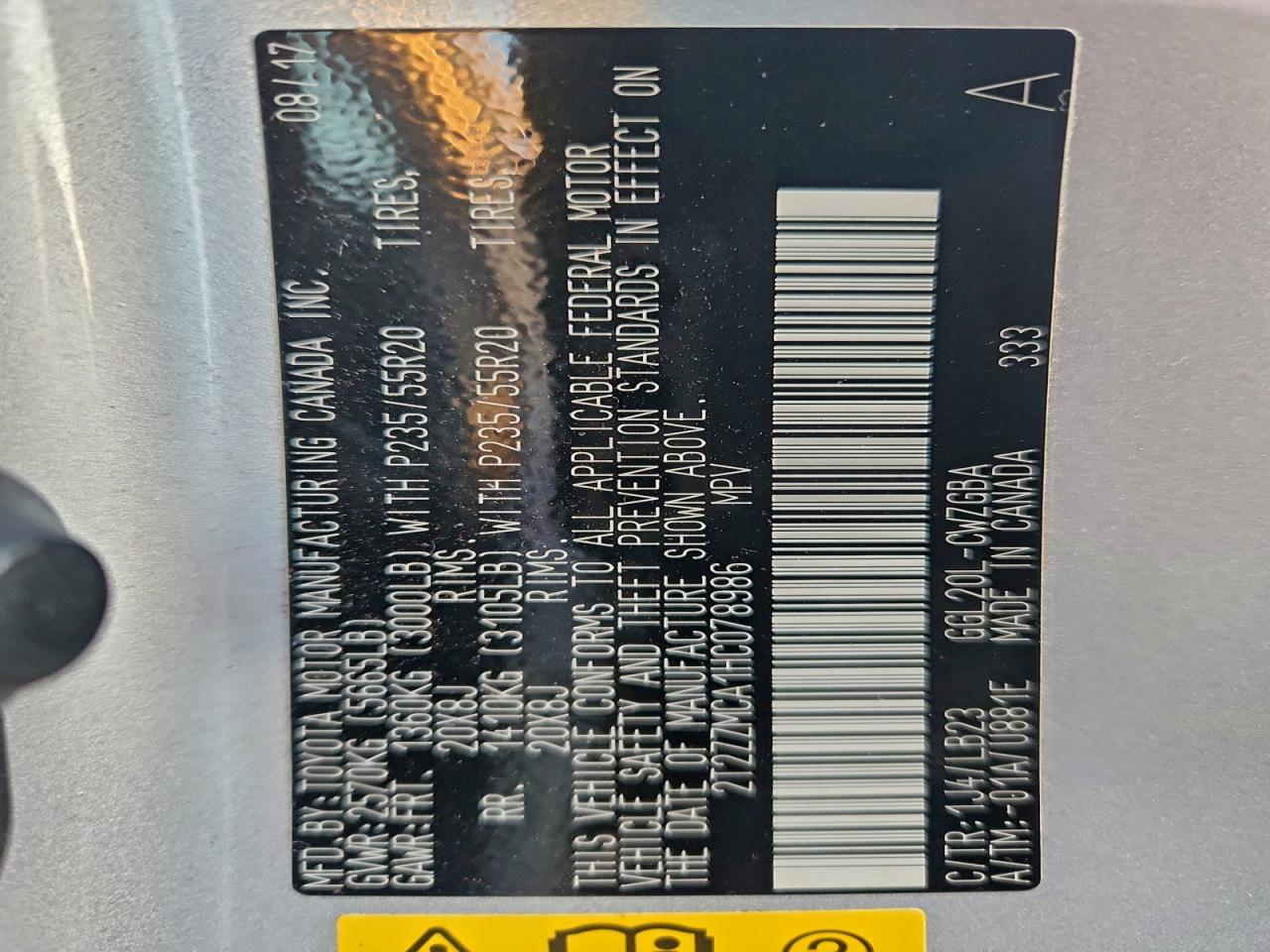 2017 LEXUS RX 350 BASE photo 13