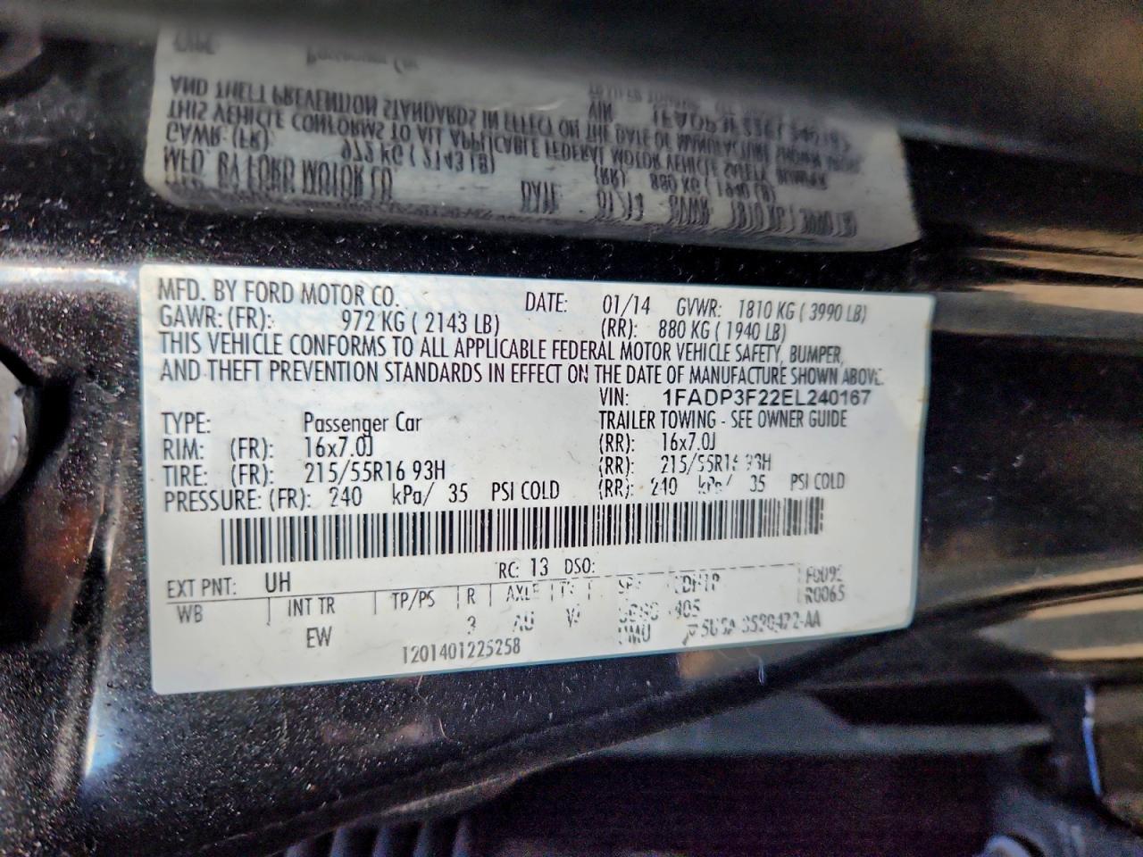 2014 FORD FOCUS SE photo 12