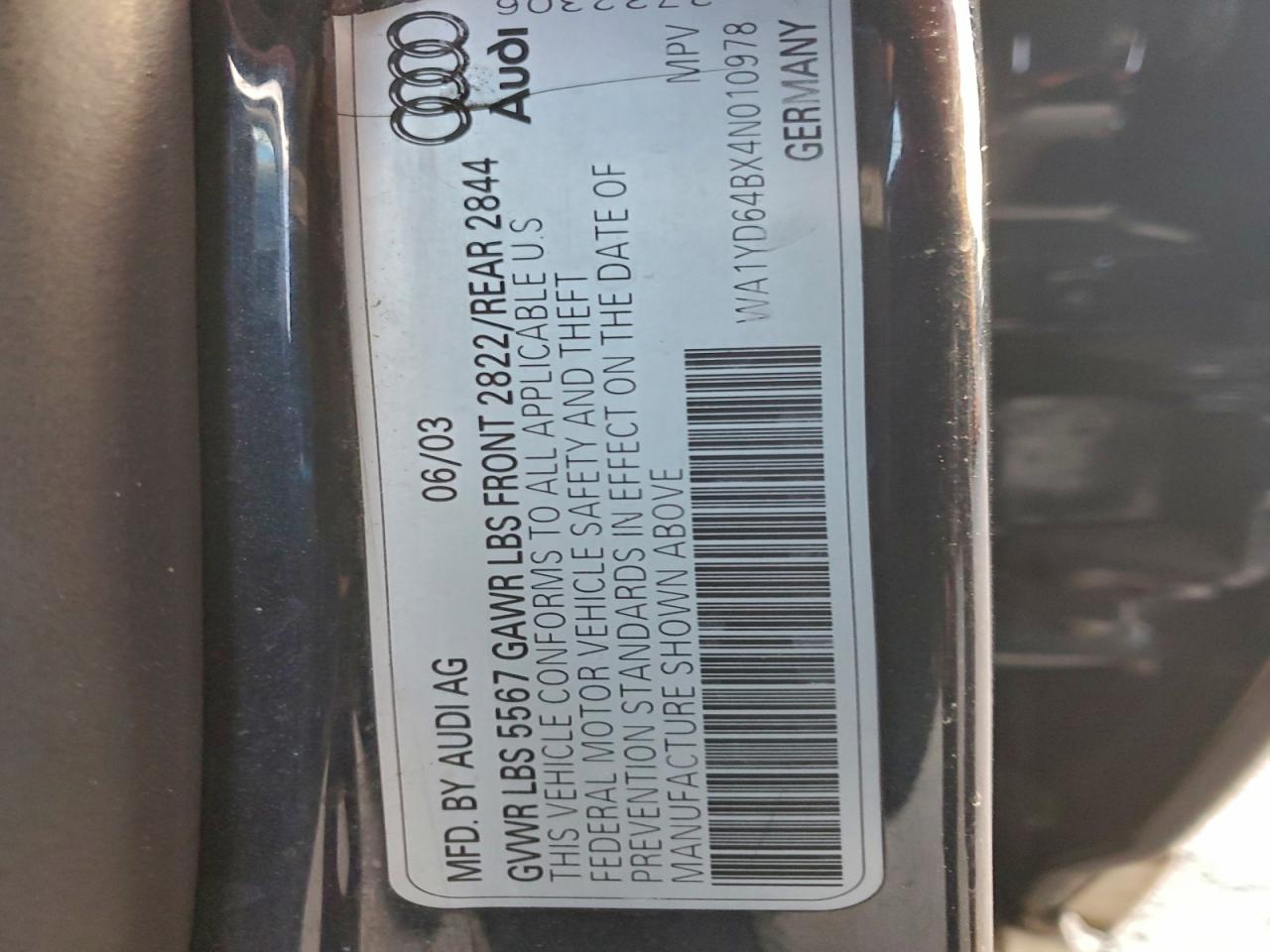 2004 AUDI ALLROAD photo 13