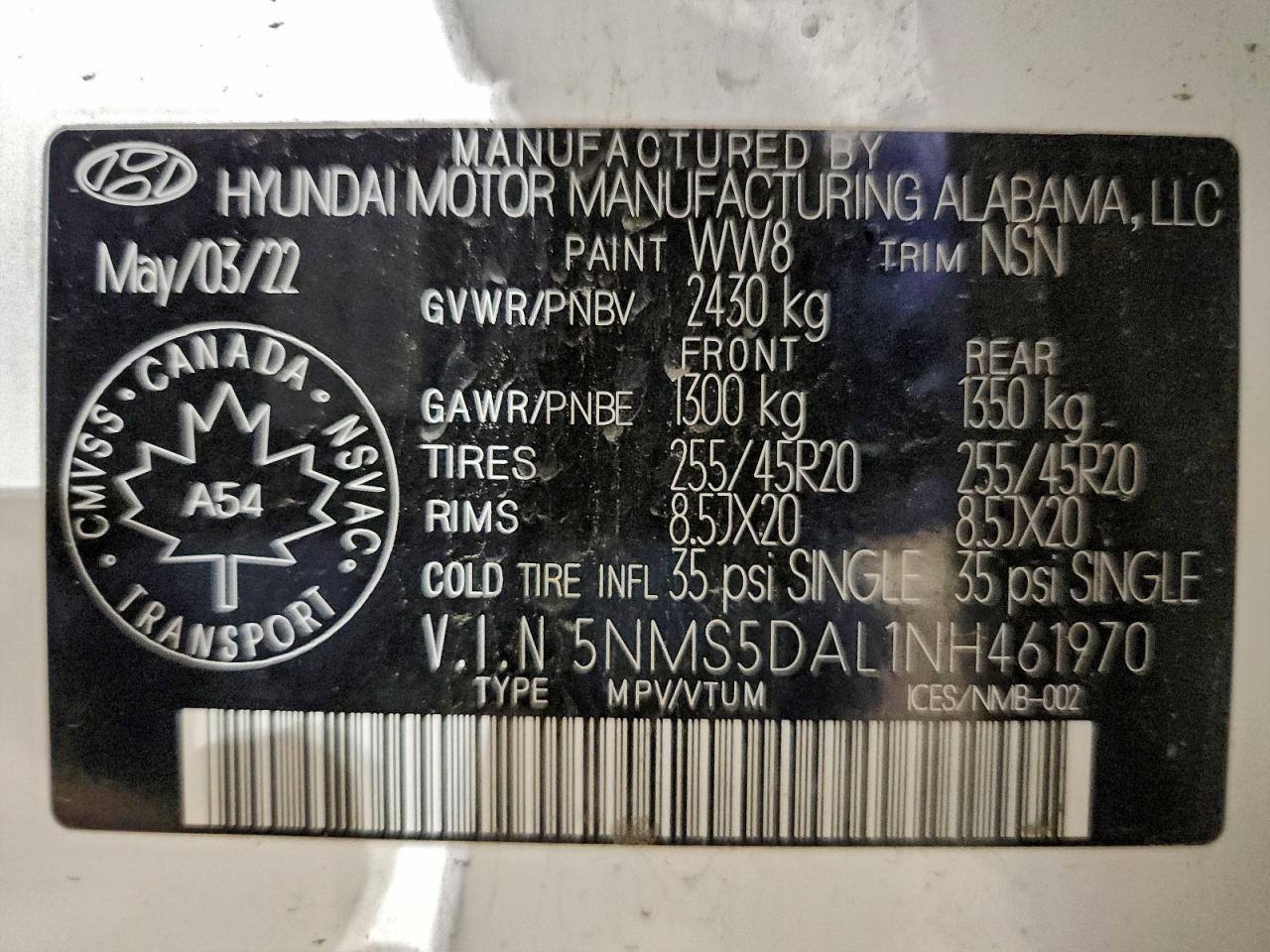 2022 HYUNDAI SANTA FE CALLIGRAPHY photo 13
