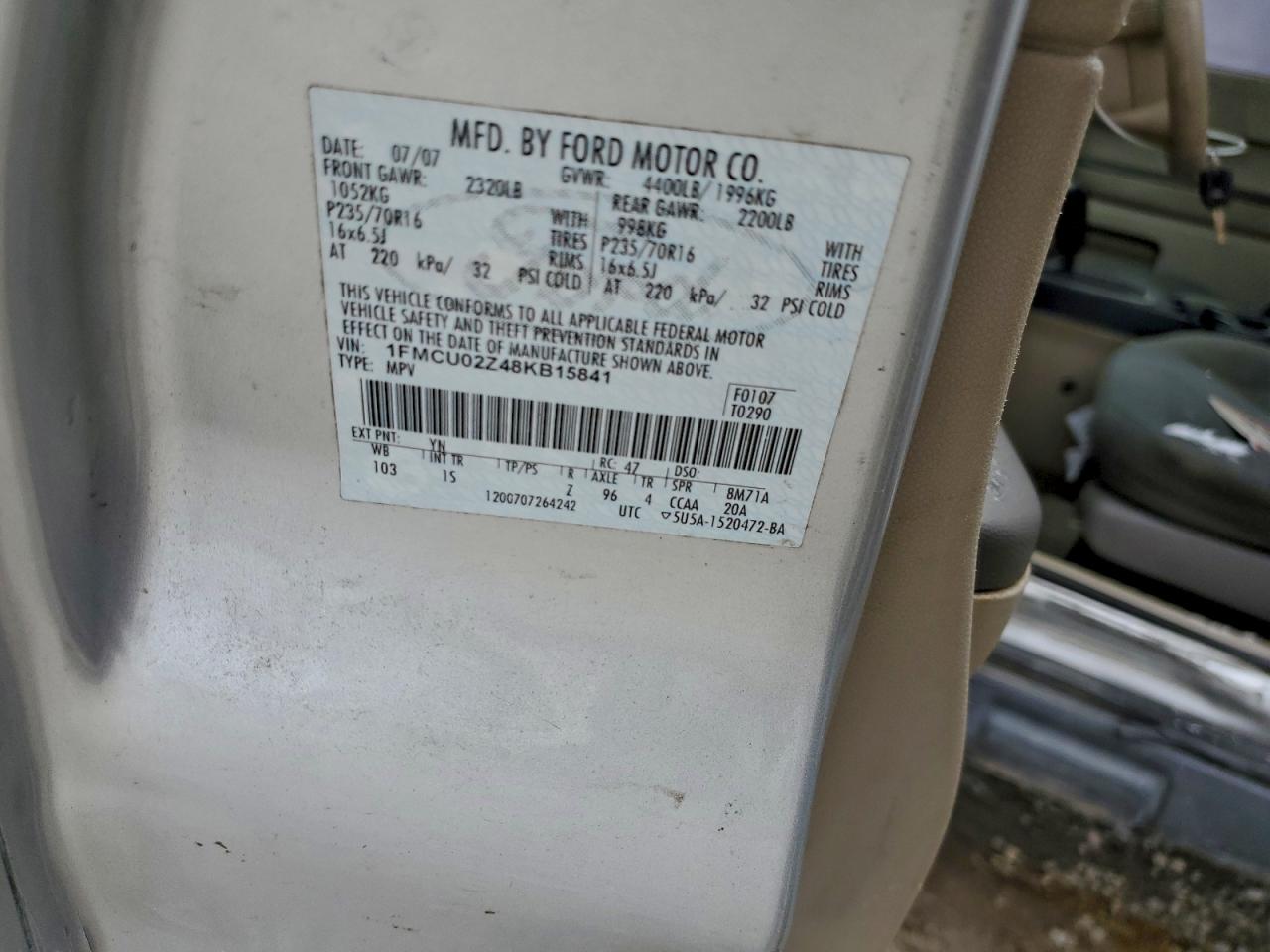 2008 FORD ESCAPE XLS photo 25